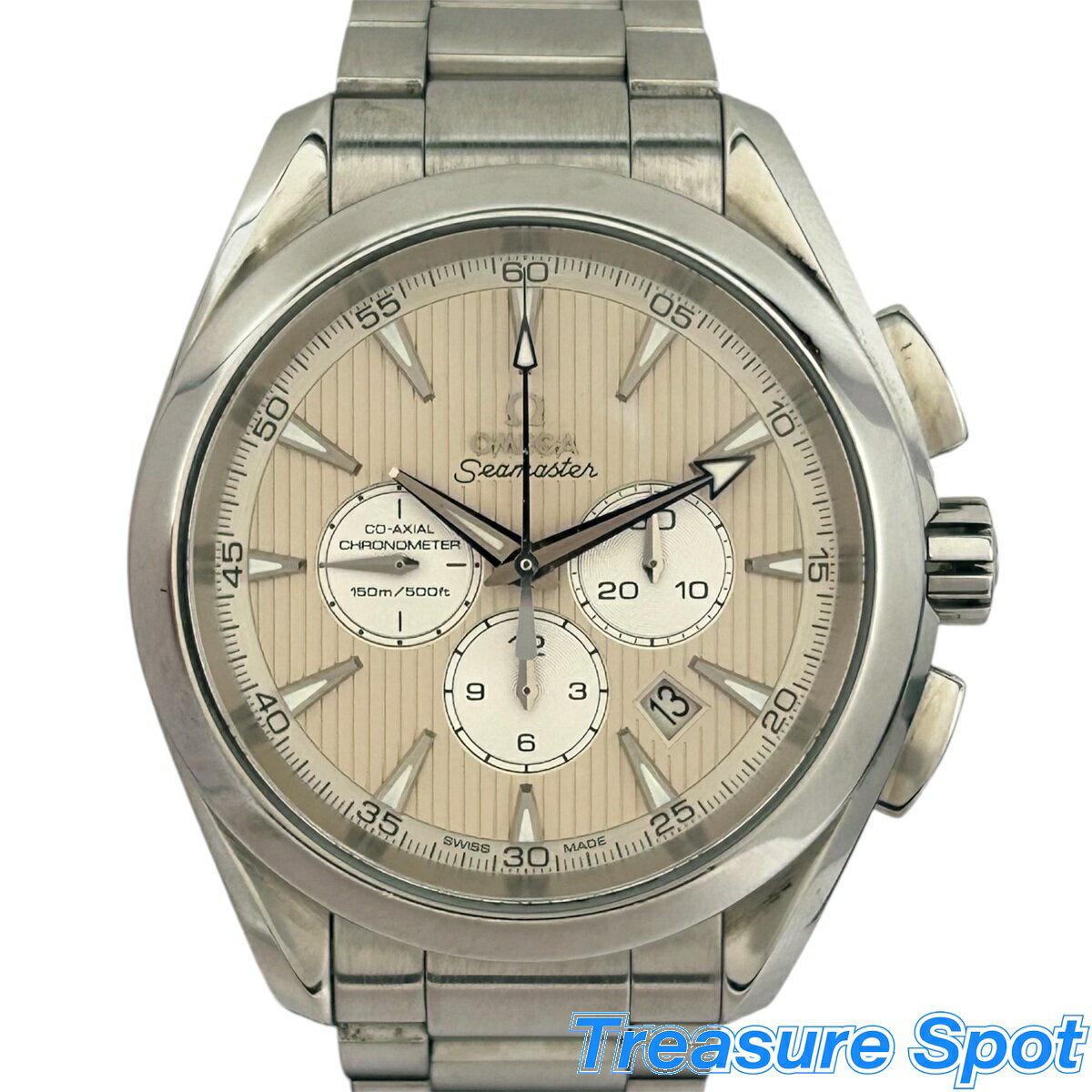 オメガ　OMEGA　シーマスターアクアテラ　SS　メンズ　腕時計　専用箱　保カード　中古　【トレジャースポット】