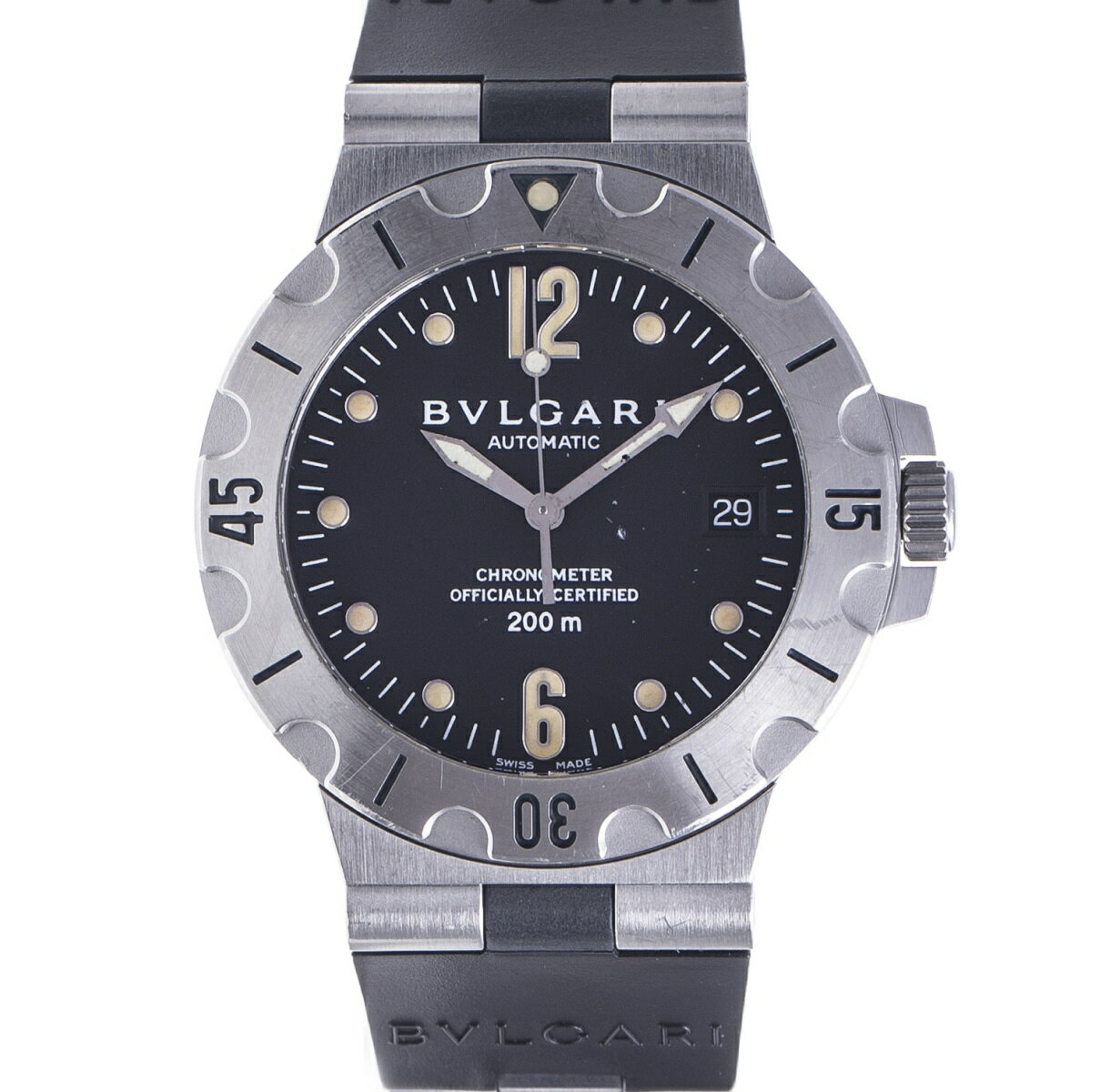 ブルガリ Bvlgari ディアゴノスクーバ オンライン Sd38s 自動巻き メンズ 腕時計 Ss ラバー 送料無料 トレジャースポット Treasure Spot