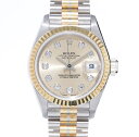 ROLEX ロレックス デイトジャスト 69179BIC レディース 時計 WG/YG/PG 3カラー 無垢 シャンパンゴールド W番 1996年 送料無料 【トレジャースポット】【中古】