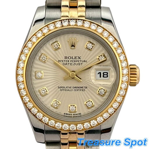 ロレックス ROLEX デイトジャスト レディ26 179383G 2013年 日ロレ SS/YG アイボリー レディース 専用箱 中古 【トレジャースポット】 ロレックス ROLEX デイトジャスト レディ26 179383G 2013年 日ロレ SS/YG アイボリー レディース 専用箱 中古 【トレジャースポット】