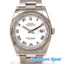 ROLEX　ロレックス　デイトジャスト　116234　SS/WG　ステンレス/ホワイトゴールド　ホワイトローマ文字盤　D番　2005年　AT　自動巻き..