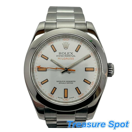 ロレックス ROLEX ミルガウス 116400 2009年 SS ホワイト メンズ 腕時計 専用箱 中古 【トレジャースポット】 ロレックス ROLEX ミルガウス 116400 2009年 SS ホワイト メンズ 腕時計 専用箱 中古 【トレジャースポット】