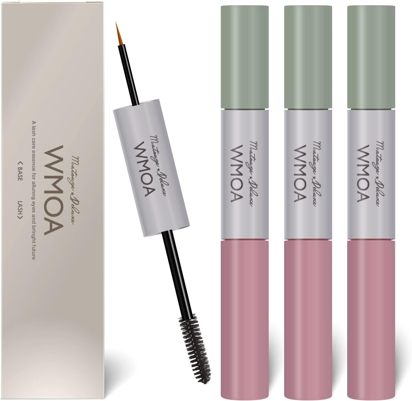 WMOA ファーマフーズ まつ毛ケア＆美カールを1本で叶える2wayタイプ まつ毛美容液 「3本セット」 まつ毛デラックス HGP配合 10種のヘアケア成分配合 8つの無添加 国内製造 まつ毛パーマ 睫毛 まつげ美容液 シリアルナンバー付