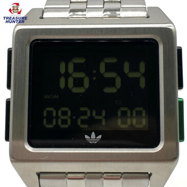 【中古】adidas アディダス　腕時計　CK3106　デジタル　シルバー　メンズ クォーツ　ウォッチ 【090220】