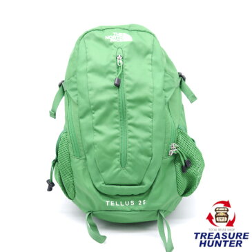 【中古】THE NORTH FACE リュック グリーン バックパック ノースフェイス ユニセックス メンズ アウトドア 大容量 テルス25 NM06113 レインカバー付き 【061721】