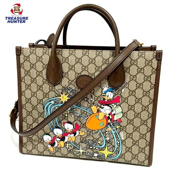 【中古】グッチ GGスプリーム ドナルドダック 2WAY トートバッグ 648134 レディース 鞄 カバン ハンドバッグ GUCCI Disney 【092621】