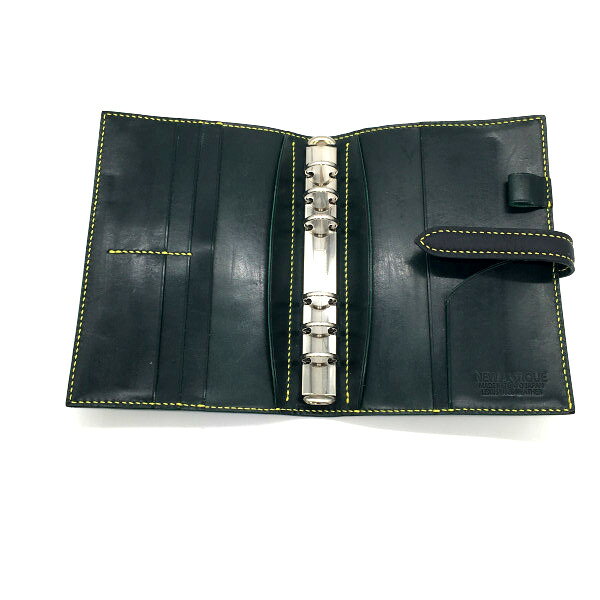 【中古】NEW ANTIQUE JAPAN　ニューアンティーク レザー システム手帳 ブラック　キャメル レクサスレザー　メンズ　革 【101039896001】 3