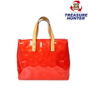 【中古】LOUIS VUITTON ルイヴィトン ヴェルニ リードPM ハンドバッグ ルージュ M91088 【052522】(4)