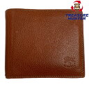 【中古】イルビゾンテ レザー 二つ折り財布 ブラウン IL BISONTE 【101045076006】