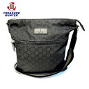 【中古】グッチ GGナイロン ショルダーバッグ 449184 ボディバッグ レディース ユニセックス 男女兼用 黒 ブラック メンズ 鞄 カバン GUCCI 【...