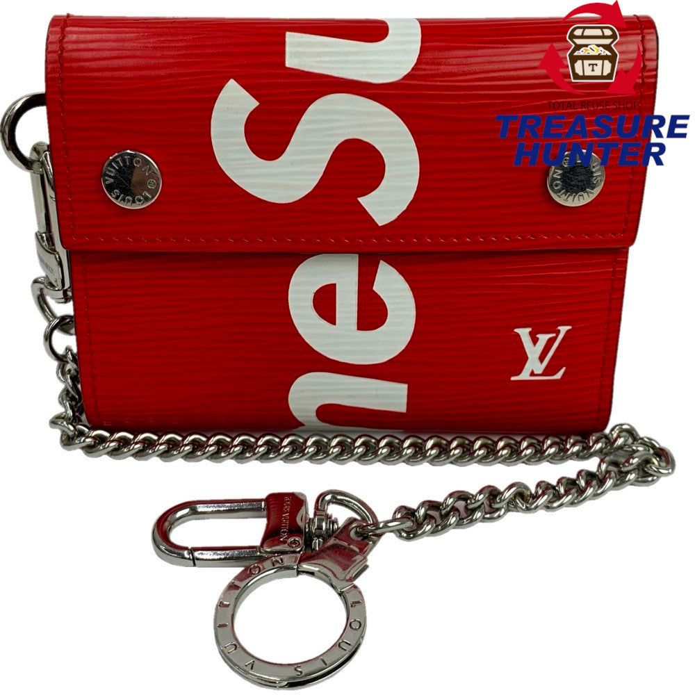 ルイヴィトン エピ 財布（レディース） LOUIS VUITTON×Supreme エピ チェーンウォレット M67755 ルイヴィトン×シュプリーム 【102049381009】