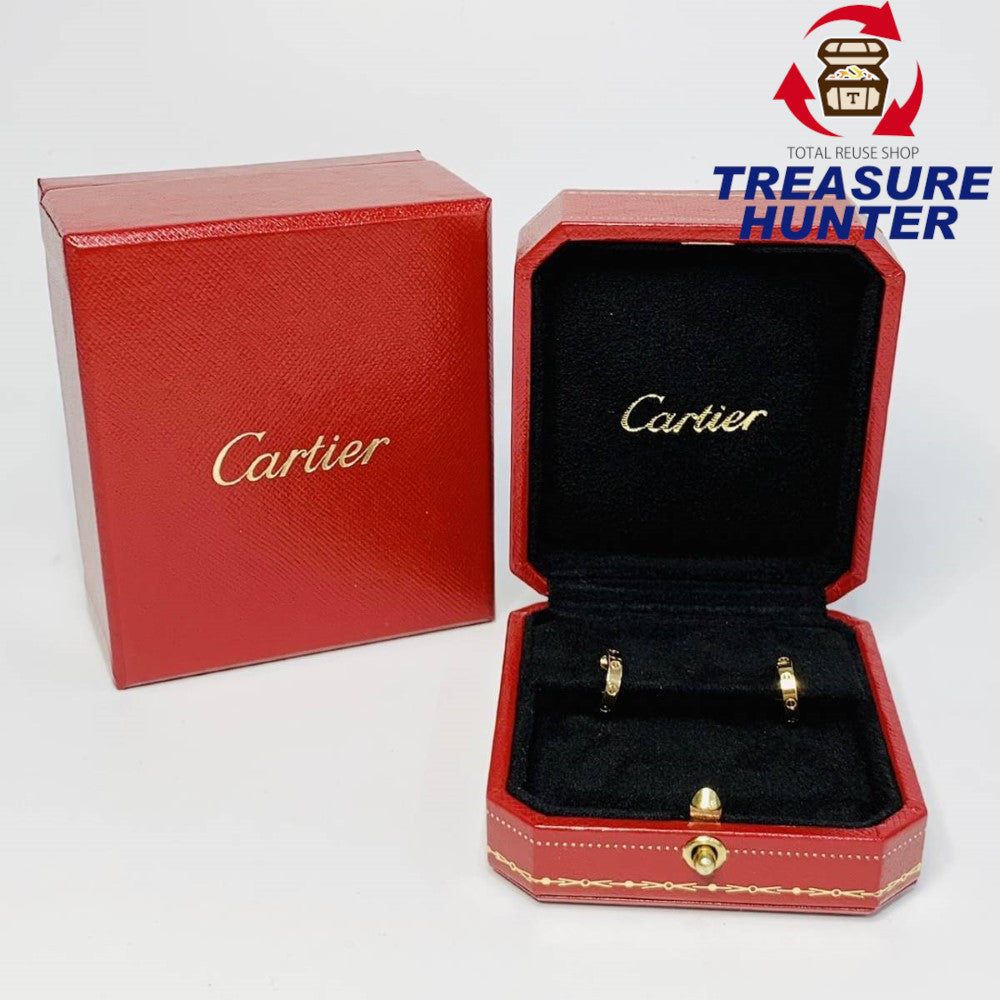 カルティエ イヤリング（レディース） Cartier カルティエ ミニラブ ピアス アクセサリー K18YG 750 ゴールド 【240005003400】