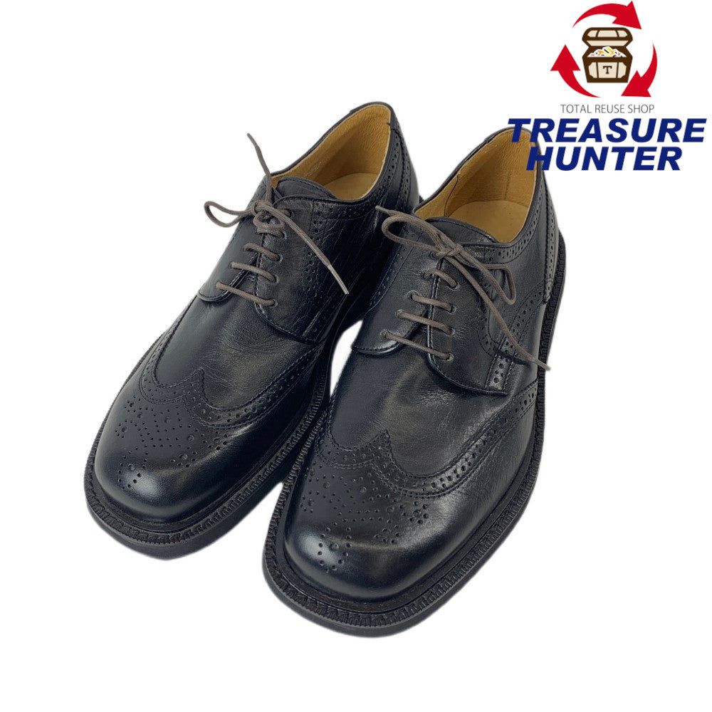 MENS BIGI メンズビギ ビジネスシューズ ウィングチップ レザー 24.5cm ブラック メンズ シューズ 【10..