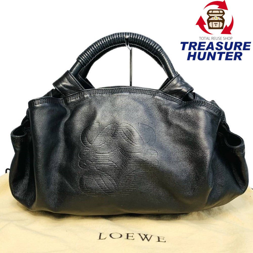 LOEWE ロエベ ハンドバッグ ナッパアイレ アナグラム レザー ブラック 【240005003829】