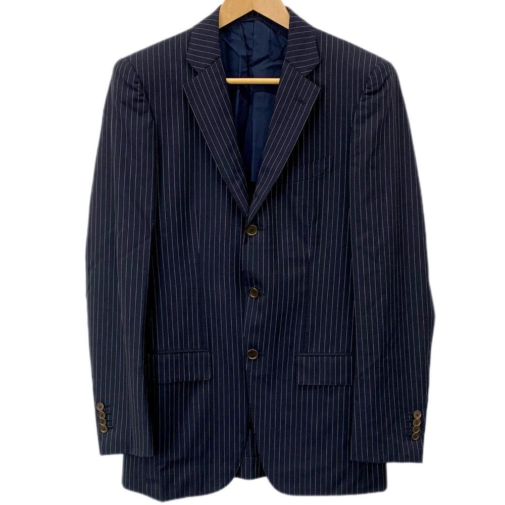 Custom Tailor BEAMS J.&J.MINNIS 3B段返りスーツ セットアップ サイドベンツ ストライプ サイズM~L程度 ビームス カスタムテイラー 【100043817005】