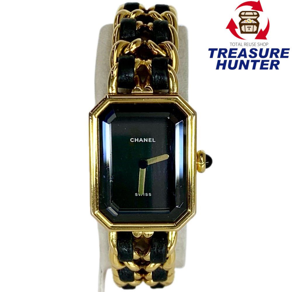 シャネル 腕時計（レディース） CHANEL プリミエール H6951 サイズL ブラック×ゴールド クォーツ腕時計 20気圧防水 シャネル 【102059052002】