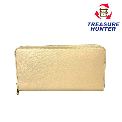 CELINE(セリーヌ) ラージ ジップドウォレット 10B553BEL.03ND レザー ヌード(ベージュ系)レディース ラウンドファスナー長財布 【102052739001】