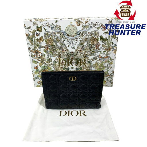 Christian Dior(クリスチャン ディオール) Dior Caro デイリーポーチ ミディアム ブラック カナージュ カーフスキン レディース 【102059427001】 Christian Dior(クリスチャン ディオール) Dior Caro デイリーポーチ ミディアム ブラック カナージュ カーフスキン レディース 【102059427001】