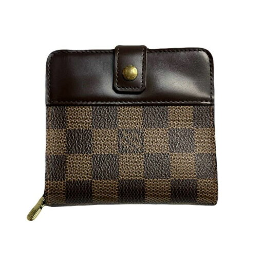 ルイ ヴィトン ダミエ コンパクトジップ N61668 ブラウン LOUIS VUITTON 【2400050059634】 ルイ ヴィトン ダミエ コンパクトジップ N61668 ブラウン LOUIS VUITTON 【2400050059634】