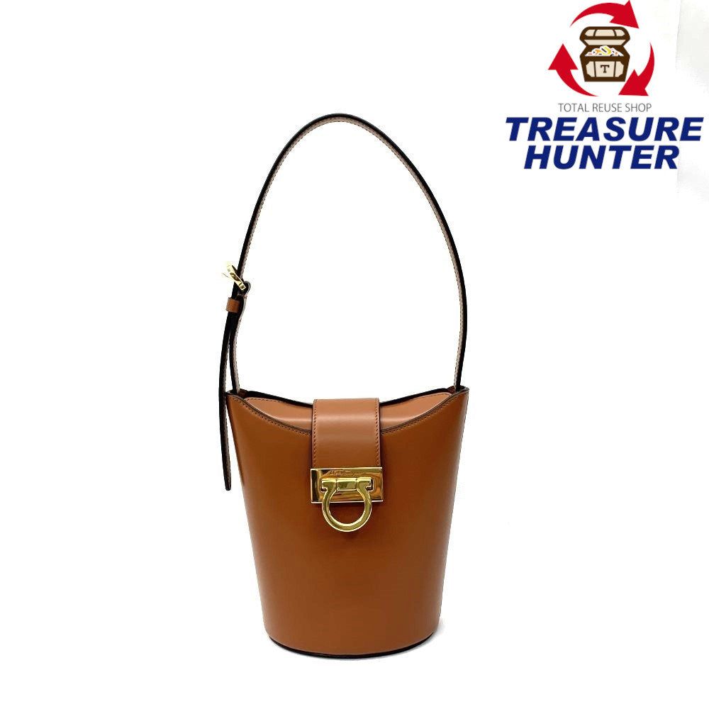 Rakuten - Salvatore Ferragamo(サルヴァトーレ フェラガモ) ガンチーニトリフォリオ ショルダーバッグ DH21 1194 レザー ブラウン レディース バッグ 【102060109001】
