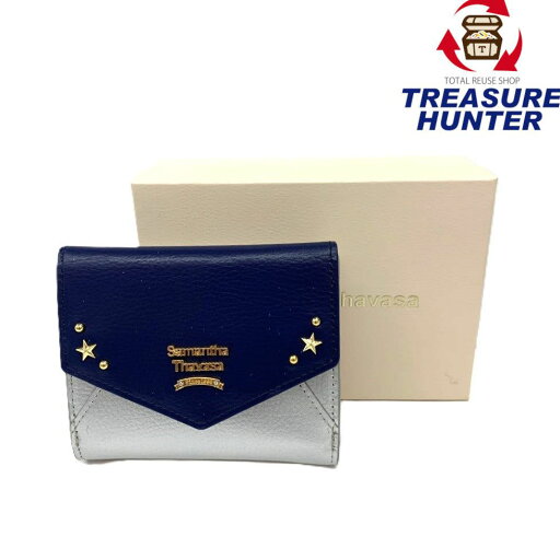 Samantha Thavasa(サマンサタバサ) スペースミッキーコレクション 二つ折り財布 ブルー系×シルバー レディース 【101062321003】 Samantha Thavasa(サマンサタバサ) スペースミッキーコレクション 二つ折り財布 ブルー系×シルバー レディース 【101062321003】
