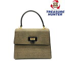 FENDI(フェンディ) レザー ハンドバッグ 46031 PVC×レザー ブラウン フラップ開閉式 レディース バッグ 【102061803005】
