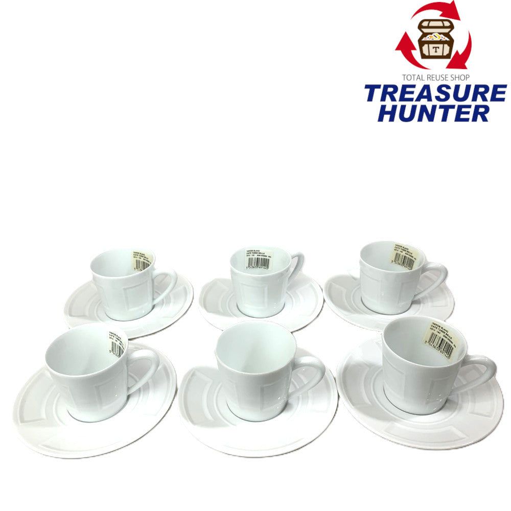 BERNARDAUD (ベルナルド) NAXOS エスプレッソカップ&ソーサー 6客セット ナクソス 未使用品 【106040908003】