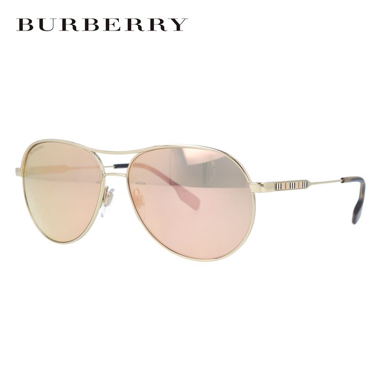 バーバリー 【国内正規品】バーバリー サングラス ミラーレンズ BURBERRY BE3122 11097J 59サイズ ティアドロップ ユニセックス メンズ レディース