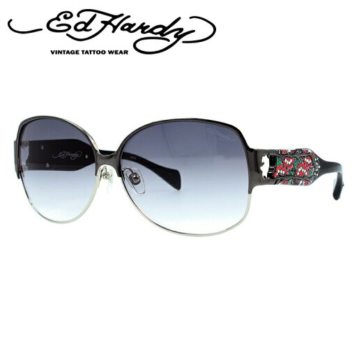 エドハーディー サングラス EdHardy トゥーローズ TWO ROSE ガンシルバー/ライトグレーグラデーション メンズ レディース UVカット メガネ ブランド ギフト プレゼント エドハーディー サングラス EdHardy トゥーローズ TWO ROSE ガンシルバー/ライトグレーグラデーション メンズ レディース UVカット メガネ ブランド ギフト プレゼント