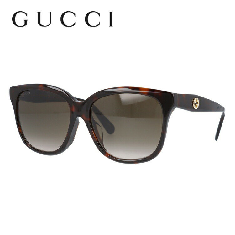 グッチ サングラス（レディース） グッチ サングラス 【バタフライ型】 アジアンフィット GUCCI GG0800SA 003 56サイズ ユニセックス メンズ レディース イタリア製 インターロッキング GG UVカット 紫外線 プレゼント