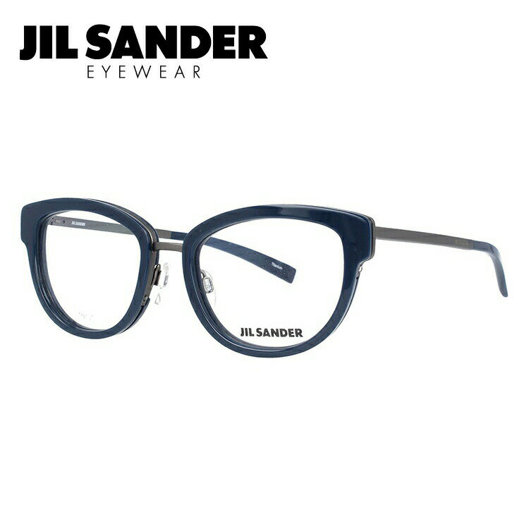 JIL SANDER メガネフレーム 【ウェリントン型】 おしゃれ老眼鏡 PC眼鏡 スマホめがね 伊達メガネ リーディンググラス 眼精疲労 ジル・サンダー 伊達 眼鏡 J2005-B 52 レディース ファッションメガネ ハイブランド