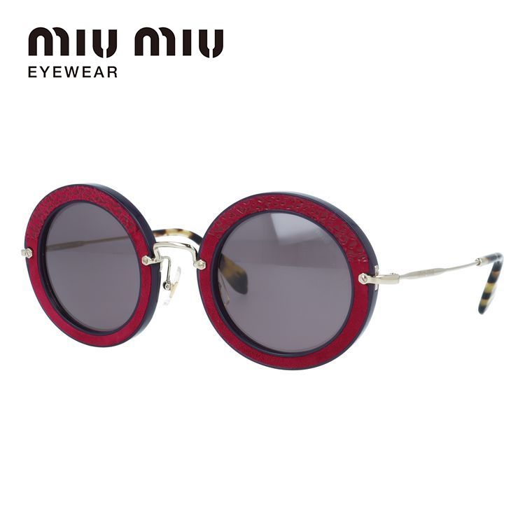 ミュウミュウ 【SALE 20%OFF】【国内正規品】ミュウミュウ サングラス 【ラウンド型】 miu miu MU08RS U6A6X1 49サイズ ユニセックス メンズ レディース アウトドア ドライブ 人気 ハイブランド セレブ UVカット 紫外線 プレゼント