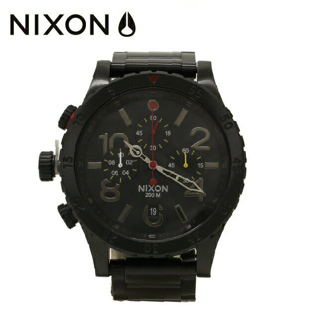 ニクソン 【国内正規品】ニクソン 腕時計 NIXON ウォッチ NA4861320-00 NIXON 48-20 クロノ CHRONO ALL BLACK/MULTI メンズ レディース ギフト プレゼント