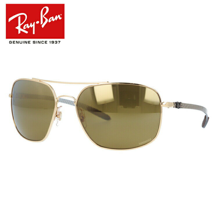 ブランドRay-Ban（レイバン）品目サングラス型番CHROMANCERB8322CH 001/A3 62 （RB8322CH 001A3 62）フィッティング調整可能ノーズパッド（クリングス）シェイプスクエアカラーフレーム：ゴールド/ブラ...