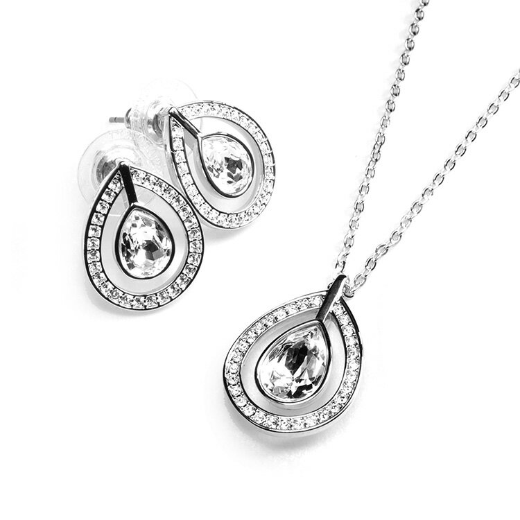 スワロフスキー ネックレス（レディース） スワロフスキー ネックレス・ピアスセット SWAROVSKI MILA SET 1126762 クリスタル ガラス ジュエリー アクセサリー レディース 結婚式 二次会 パーティー ラッピング無料 プレゼント プレゼント