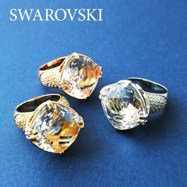 ピンクゴールド 指輪 スワロフスキー 指輪 リング SWAROVSKI 1065530：クリア×ゴールド/58 1065532：クリア×ピンクゴールド/52 1065533：クリア×ピンクゴールド/55 1065536：クリア×シルバー/52 1065537：クリア×シルバー/55 1065538：クリア×シルバー/58