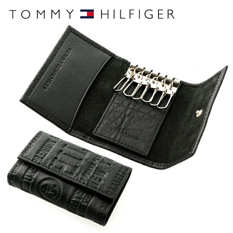 トミーヒルフィガー TOMMY HILFIGER キーケース 31TL17X016-001（0094-5646/01） ブラック （6キーホック） レザー（革） メンズ 夫 彼氏 息子 新社会人 フレッシャーズ 新生活 ビジネス 通勤 男性 シンプル プレゼント 新社会人 プレゼント