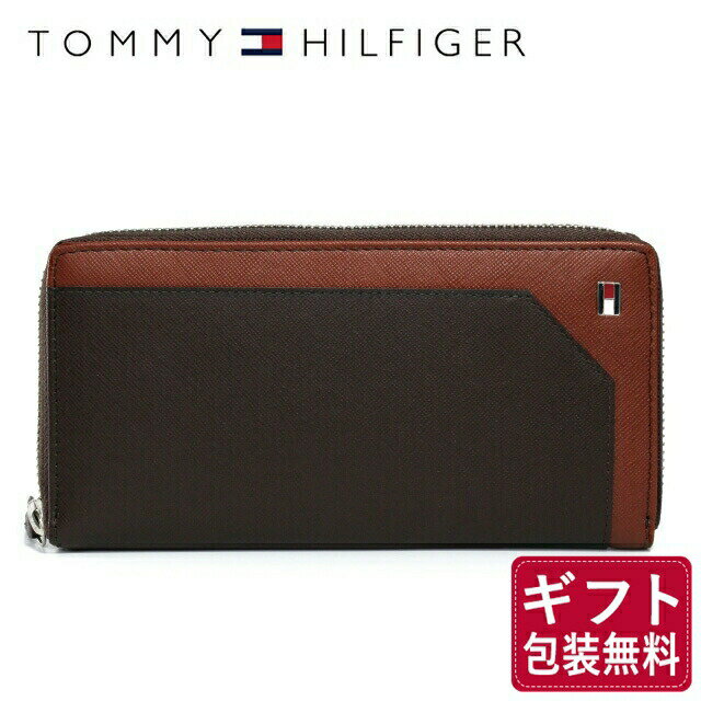 【訳あり】トミーヒルフィガー 財布 TOMMY HILFIGER 長財布 31TL13X030-292 （0096-4166/04） ダークブラウン/ブラウン （小銭入れ有） 財布 ウォレット レザー（本革） トミー シンプル ワケあり 難あり 男性 夫 彼氏 息子 ビジネス プレゼント 新社会人