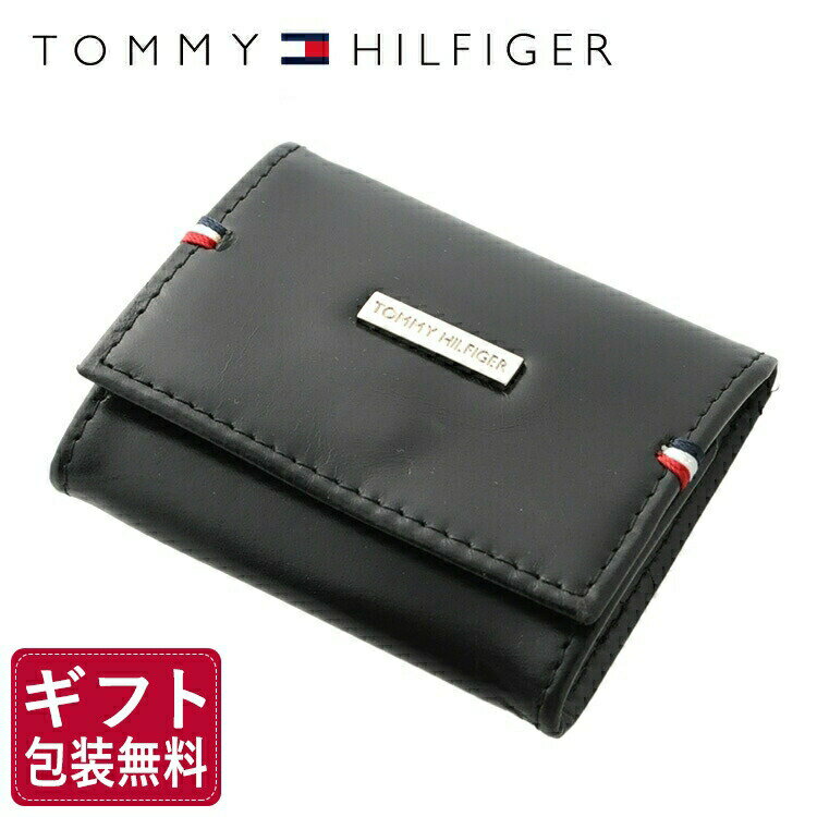 トミーヒルフィガー 財布 TOMMY HILFIGER コインパース コインケース 小銭入れ 31TL25X025-001（0096-5321/01） ブラック 財布 ウォレット レザー（本革） メンズ 夫 彼氏 息子 フレッシャーズ ビジネス 通勤 男性 シンプル プレゼント 新社会人 プレゼント