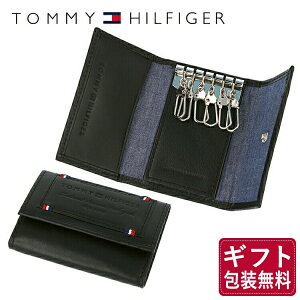 トミーヒルフィガー TOMMY HILFIGER キーケース 31TL17X015-001（0094-5641/01） ブラック （6キーホック） レザー（革） トミー シンプル メンズ 男性 夫 彼氏 息子 新社会人 フレッシャーズ 新生活 ビジネス プレゼント 新社会人 プレゼント