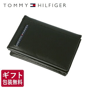 トミーヒルフィガー カードケース TOMMY HILFIGER 名刺入れ 31TL20X026-001(0096-5695/01) ブラック レザー(革) トミー シンプル メンズ 男性 夫 彼氏 息子 新社会人 フレッシャーズ 新生活 ビジネス プレゼント バレンタイン