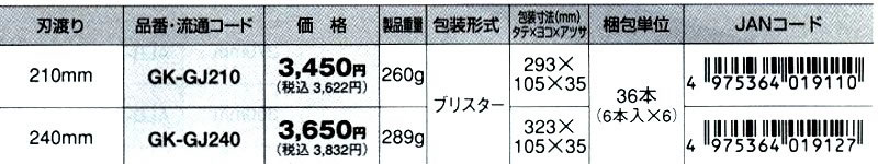 【タジマ】 鋸 G-SAW 頑丈 240mm GK-GJ240