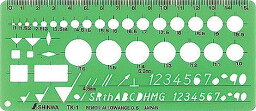 シンワ テンプレート 記号定規 TK-1 仕上 記号定規 66027