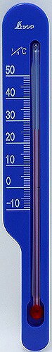 シンワ 地温用温度計 O-2 ブルー スリーブパック 72630