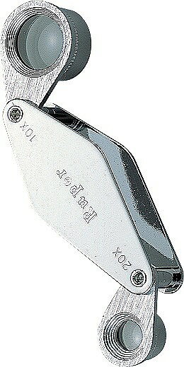 シンワ ルーペ C 高倍率収納型 2枚組 10倍・20倍 75523