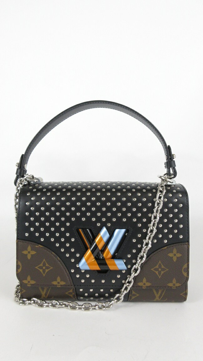 未使用展示品　LOUIS VUITTON　ルイ・ヴィトン　モノグラム　レザー　スタッズ　ツイスト　MM　ブラウン　ブラック　FL1166【中古】