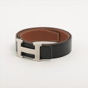 HERMES/エルメス コンスタンス Hベルト リバーシブル ブラック/ゴールド/シルバー 80サイズ ベルト 【中古】