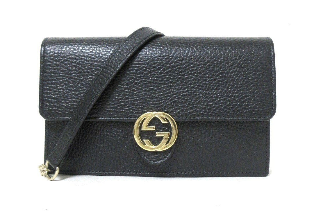 Rakuten - GUCCI/グッチ　インターロッキングG レザーチェーンウォレット　615523　クロスボディバッグ　ポシェット　【中古】