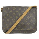 【スーパーSALE限定全品P20倍！】LOUIS VUITTON　ルイ・ヴィトン　モノグラム　ミュゼットタンゴ　ショート　M51257　モノグラム　キャンバス　ブラウン　ベージュ　LM0092【中古】