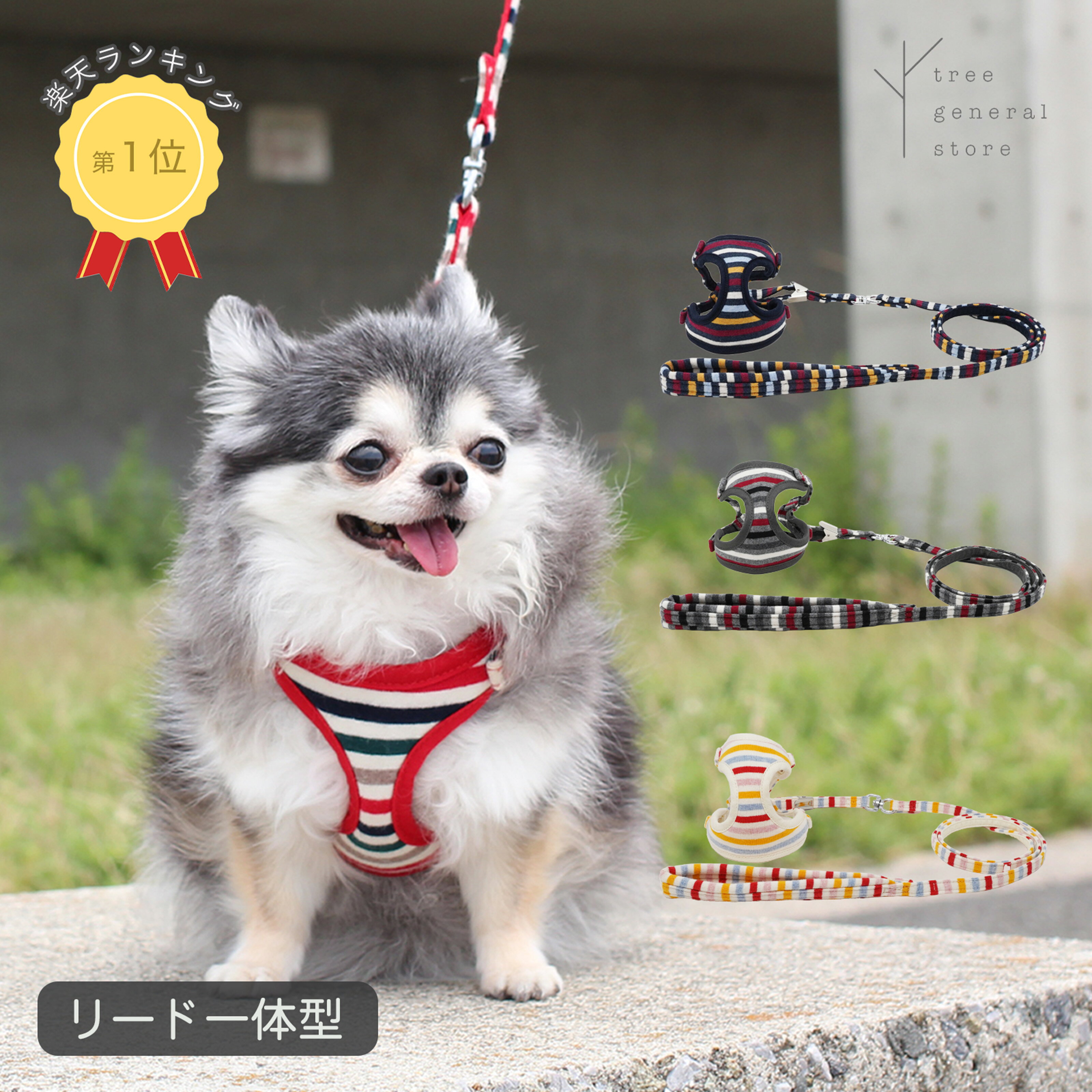 犬 猫 ハーネス 胴輪 リードと一体型 セット 小型犬 2S 散歩用 お出掛け 小犬 こいぬ 負担の少ない ボーダー ハーネスリード 白 ネイビー グレー おしゃれ 可愛い シンプル ペットグッズ カラフル おすすめ クッション